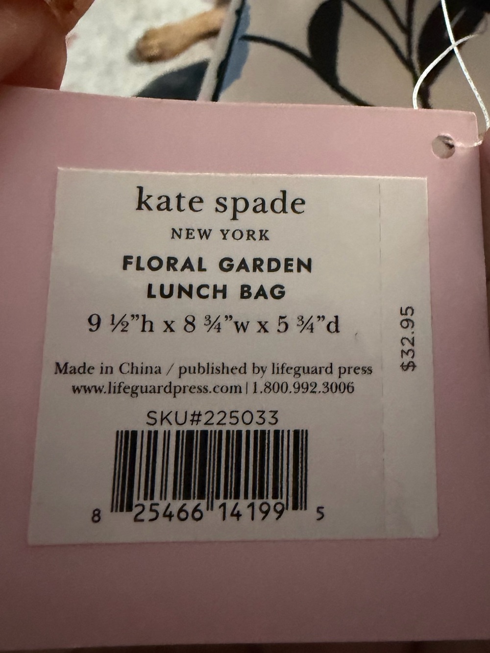 kate spade Floral Canvas Tote - Cream with Blue, Orange & Pink Flowers - Picture 7 of 8